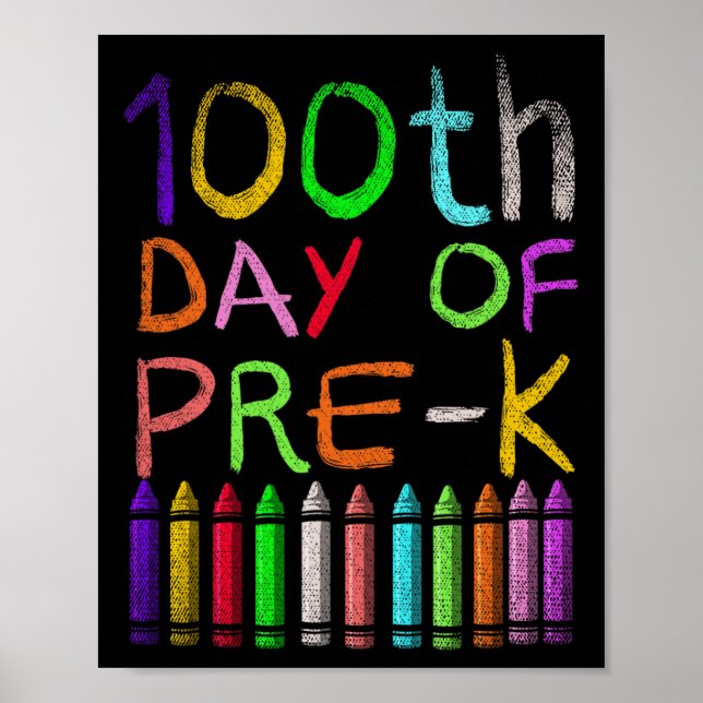 100 dagar före K Student Gift Lycklig 100 dagar Poster (Framsidan)