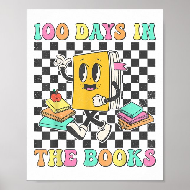 100 dagar i 100 dagar i Bokar Reading Teacher Poster (Framsidan)