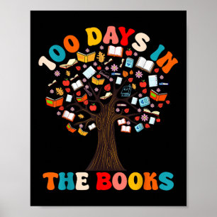 100 dagar i 100 dagar i Bokar Reading Teacher Poster