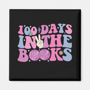 100 dagar i böckerna Disco boll Groovy Retro Magnet