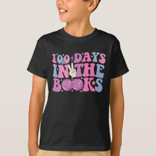 100 dagar i böckerna Disco boll Groovy Retro T Shirt