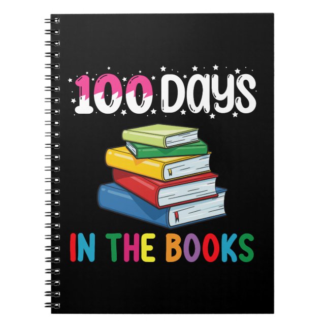 100 dagar i böckerna Skolbibliotekarie Anteckningsbok (Framsidan)