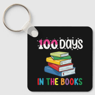 100 dagar i böckerna Skolbibliotekarie Nyckelring