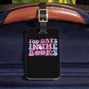 100 dagar i Bokar i Disco Boll Groovy Retro Bagagebricka