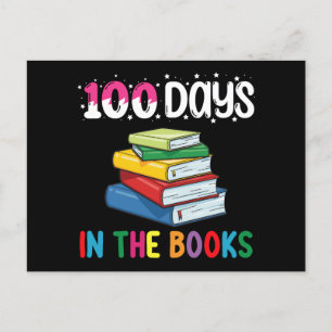 100 dagar i Bokar skolläsen i biblioteket Vykort