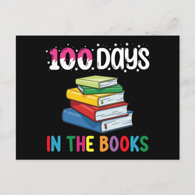 100 dagar i Bokar skolläsen i biblioteket Vykort (Framsida)