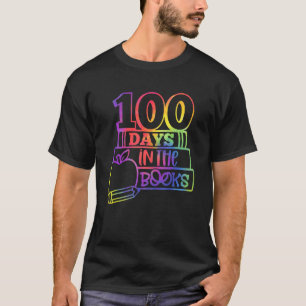 100 dagar i Bokar Tie Dye Bok Älskare 100 dagar T Shirt