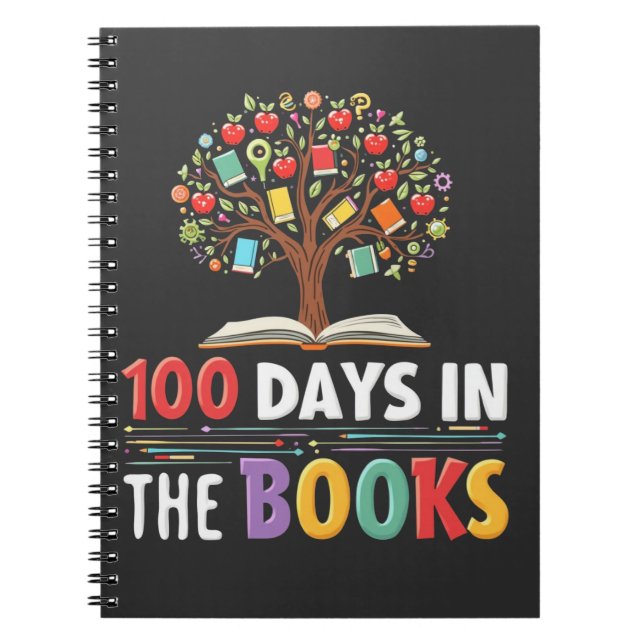 100 dagar i Bokar under Bok-skolans dagar Anteckningsbok (Framsidan)