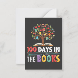 100 dagar i Bokar under Bok-skolans dagar Anteckningskort