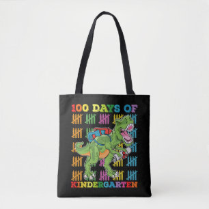 100 dagar i förskolan T Rex Dinosaurie Skola Tygkasse