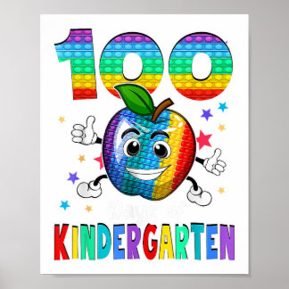 100 dagar i Kindergarten School Lycklig 100 Dag Po Poster
