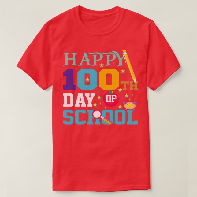 100 dagar i Lycklig, 100 dagar i klassiskt TShi T Shirt (Design framsida)