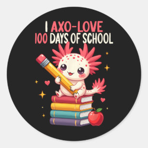 100 dagar i skola för flickor 100 dagar i skola A Runt Klistermärke