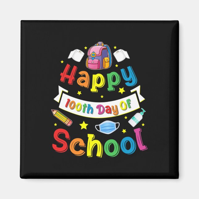 100 dagar i skola för lärare och Studenter-gåva Magnet (Framsidan)