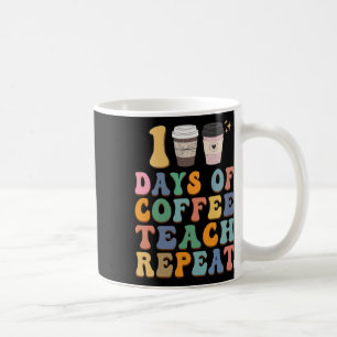 100 dagar i skola för lärarkaffe Älskare Kaffemugg
