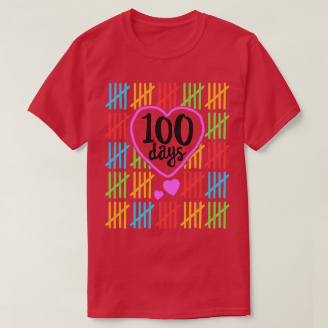 100 dagar i skola för lärarkvinnor som räknar Gif T Shirt (Design framsida)