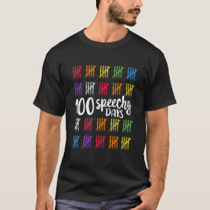 100 dagar i skola för SLP SLPA Tal Therapy Spe T Shirt