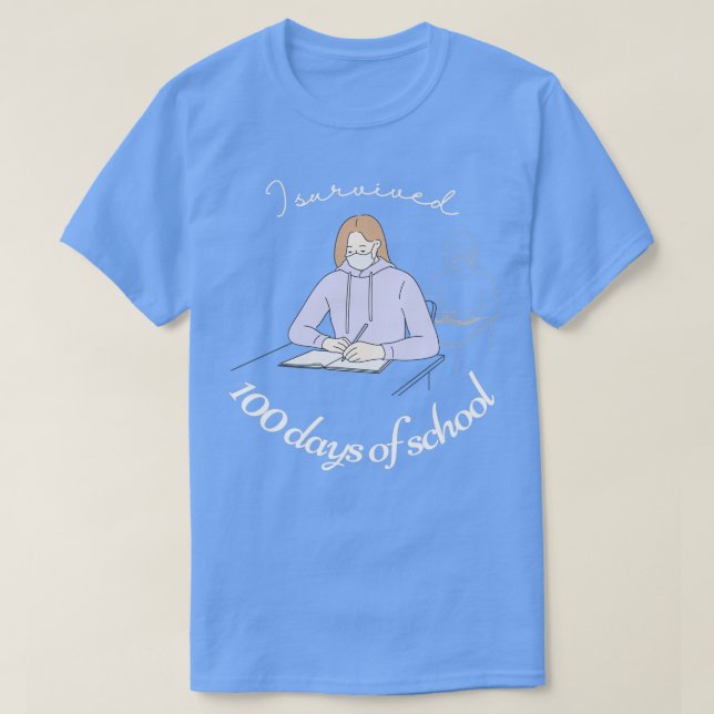 100 dagar i skolan 100 dagar Lärarskola T Shirt (Design framsida)