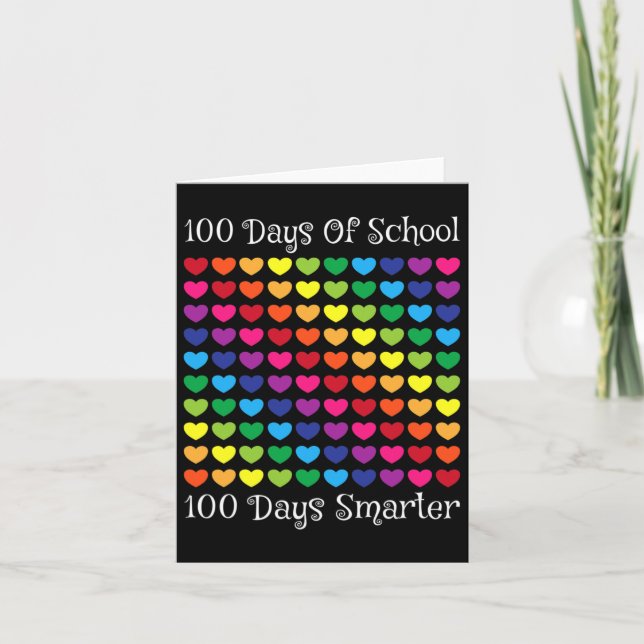 100 dagar i skolan 100 dagar Smarter Heart Kärlek  Kort (Framsida)