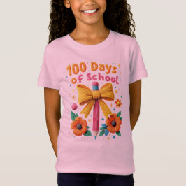 100 dagar i skolan - Blommig penn-design T Shirt