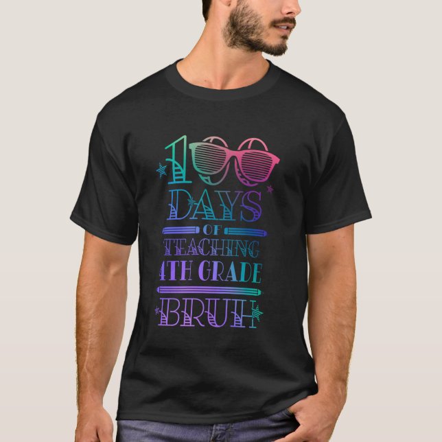 100 dagar i skolan Elev i fjärde klass Lärare 1 T Shirt (Framsida)