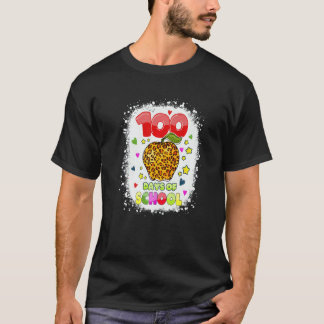 100 dagar i skolan för lärare Barn Leopard Teach T Shirt