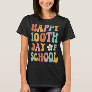 100 dagar i skolan för lärare elev retro vinta t shirt
