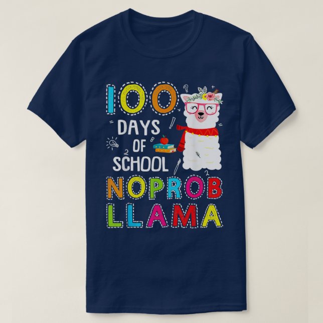 100 dagar i skolan: Inga provlama, glasögon T Shirt (Design framsida)