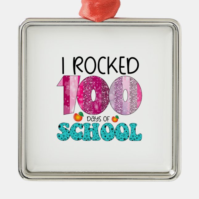 100 dagar i skolan. julgransprydnad metall (Framsidan)