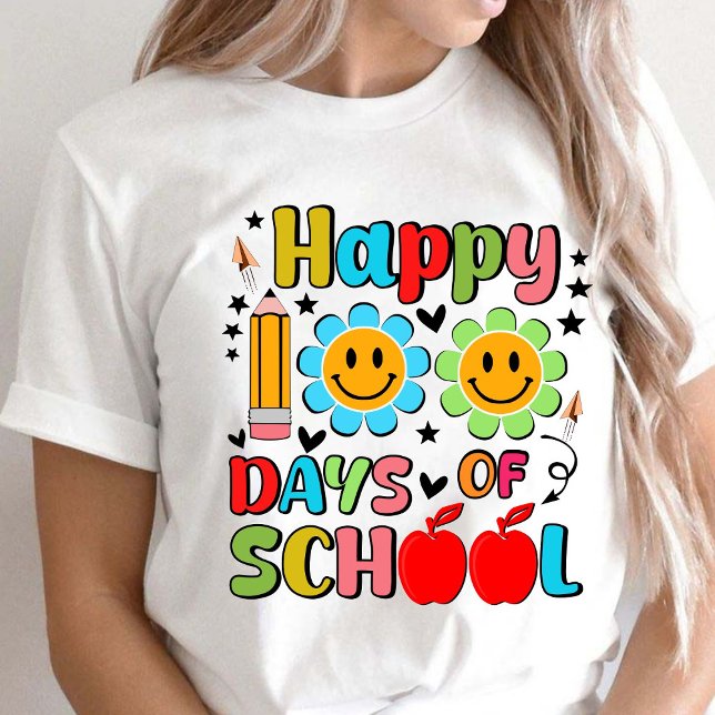 100 dagar i skolan. Läraruppskattning .lärare T Shirt (happy 100 days of school shirt, teacher gift, teacher appreciation gifts, teachers gift shirts)