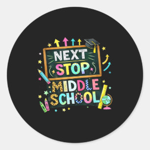100 dagar i skolan nästa stopp mellanstadiet pojka runt klistermärke