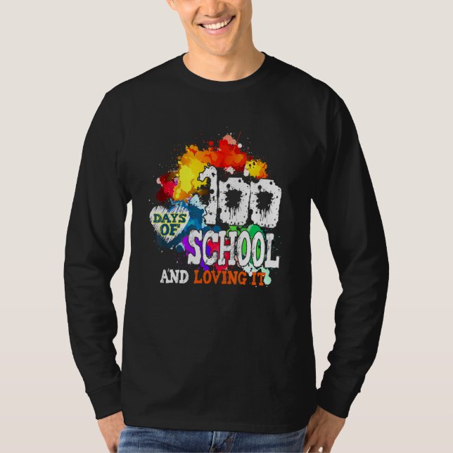 100 dagar i skolan och 100 dagars flicka bo t shirt (Framsida)
