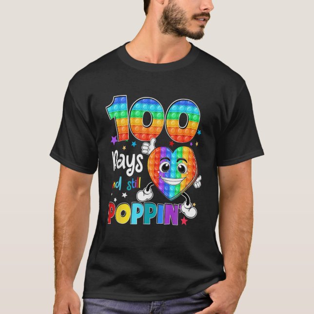 100 dagar i skolan och fortfarande i Poppin Fidget T Shirt (Framsida)