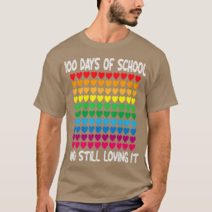 100 dagar i skolan och fortfarande leve den lärarp t shirt