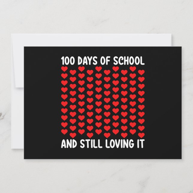 100 dagar i skolan och fortfarande lyfter den Kärl Inbjudningar (Framsida)