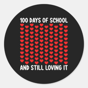 100 dagar i skolan och fortfarande lyfter den Kärl Runt Klistermärke