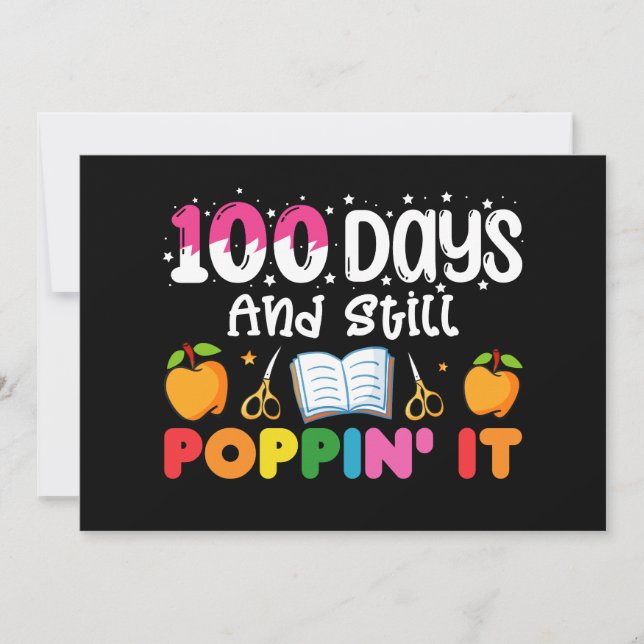 100 dagar i skolan, och fortfarande poppin den inbjudningar (Framsida)