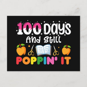 100 dagar i skolan, och fortfarande poppin den vykort