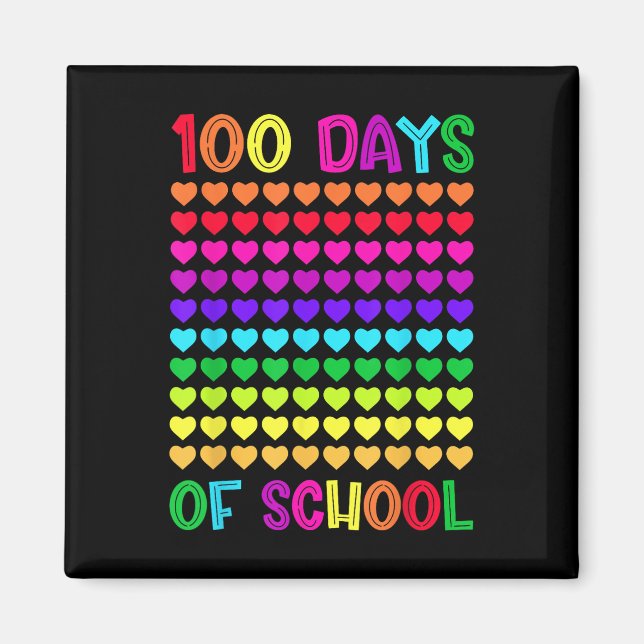 100 dagar i skolan och fortfarande under lång tid  magnet (Framsidan)