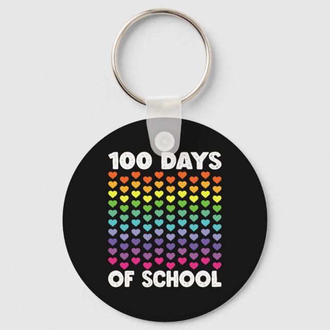 100 dagar i skolan och fortfarande under lång tid  nyckelring (Framsida)