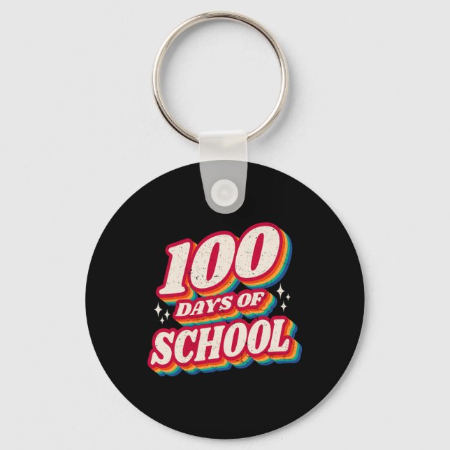 100 dagar i skolan och fortfarande under lång tid  nyckelring (Framsida)