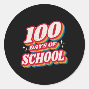 100 dagar i skolan och fortfarande under lång tid runt klistermärke