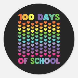 100 dagar i skolan och fortfarande under lång tid runt klistermärke