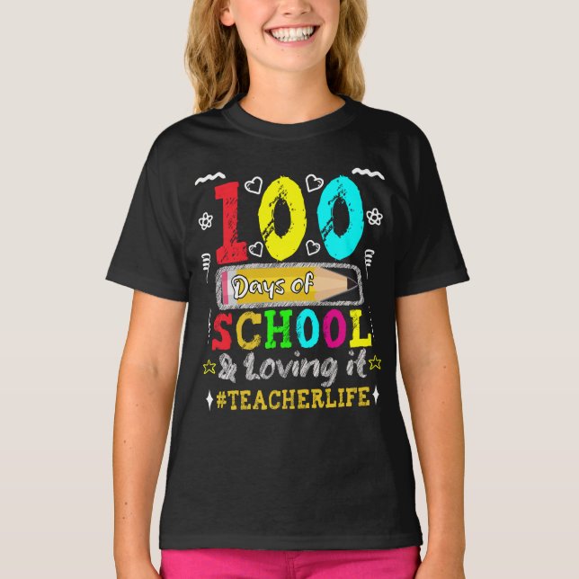 100 dagar i skolan och logi t shirt (Framsida)