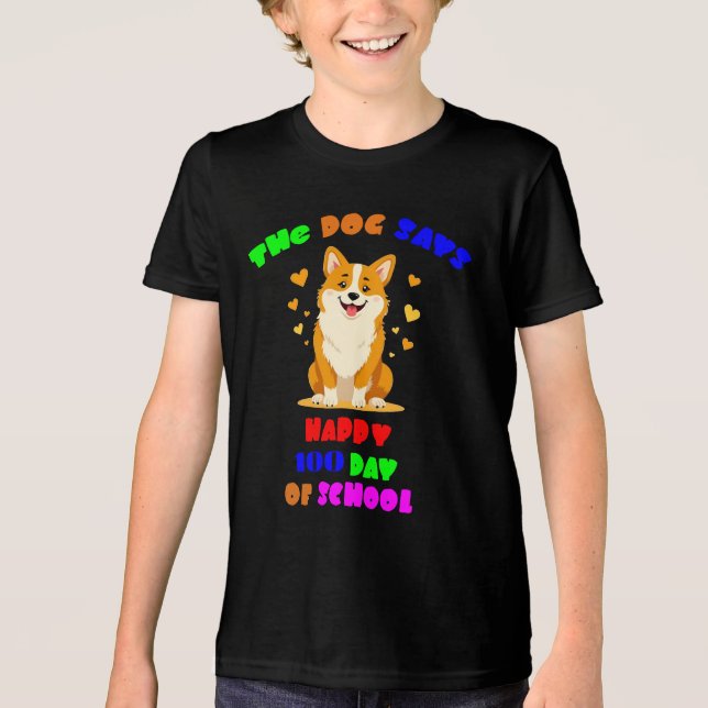 100 dagar i skolan: Pawsome Firande med Vår T Shirt (Framsida)