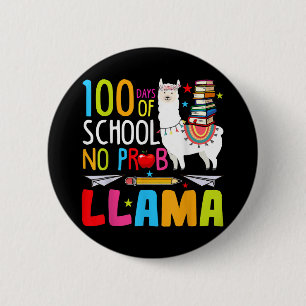 100 dagar i skolan: Prollama Llama Funny 100 dagar Knapp