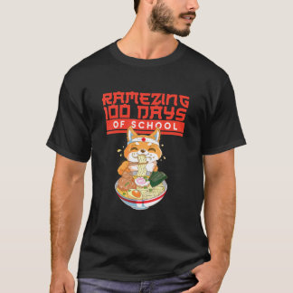100 dagar i skolan - Shiba Inu Hund Ramen T Shirt