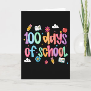 100 dagar i skolan Söt färgglad klassrum Kort