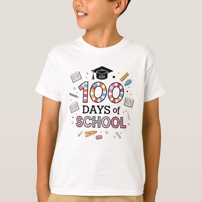 100 dagar i skolan T-Shirt (Framsida)