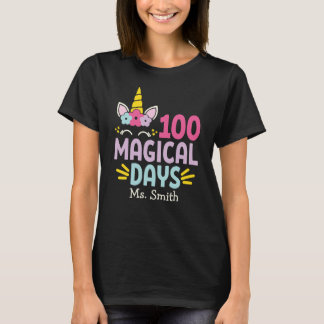 100 dagar i skolan| Unicorns Personlig för lärare T Shirt